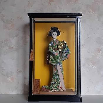 羽子板　着物人形 ガラスケース付き 羽子板ケース入り飾りセット【A1807】インターネット店だけ